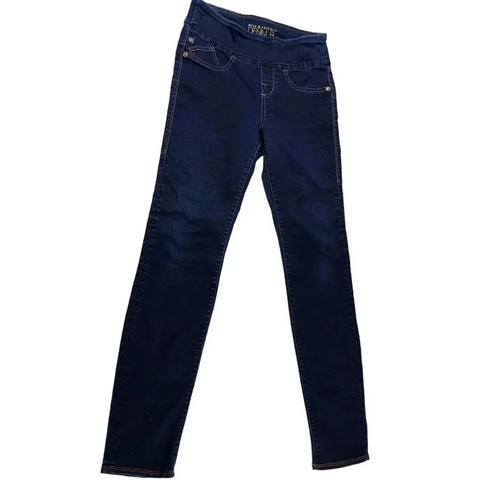 Rock & Republic Denim Rx Midrise Legging Fever 8M